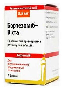 БОРТЕЗОМІБ-ВІСТА порошок для приготування розчину для ін'єкцій по 3,5 мг, 1 фл.